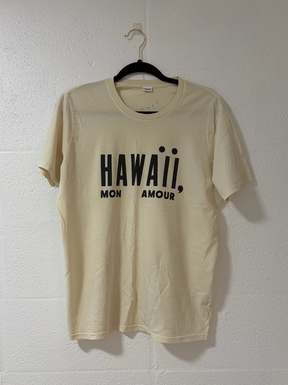 Clare V. Crewneck T-Shirt HAWAII, MON AMOUR